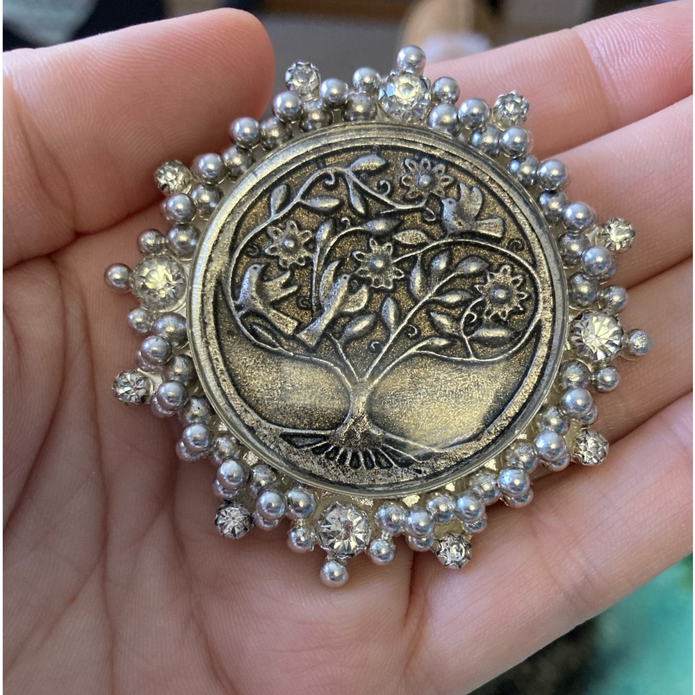 Virgins Saints & Angels Cloister Tree of Life Medallion - Silver